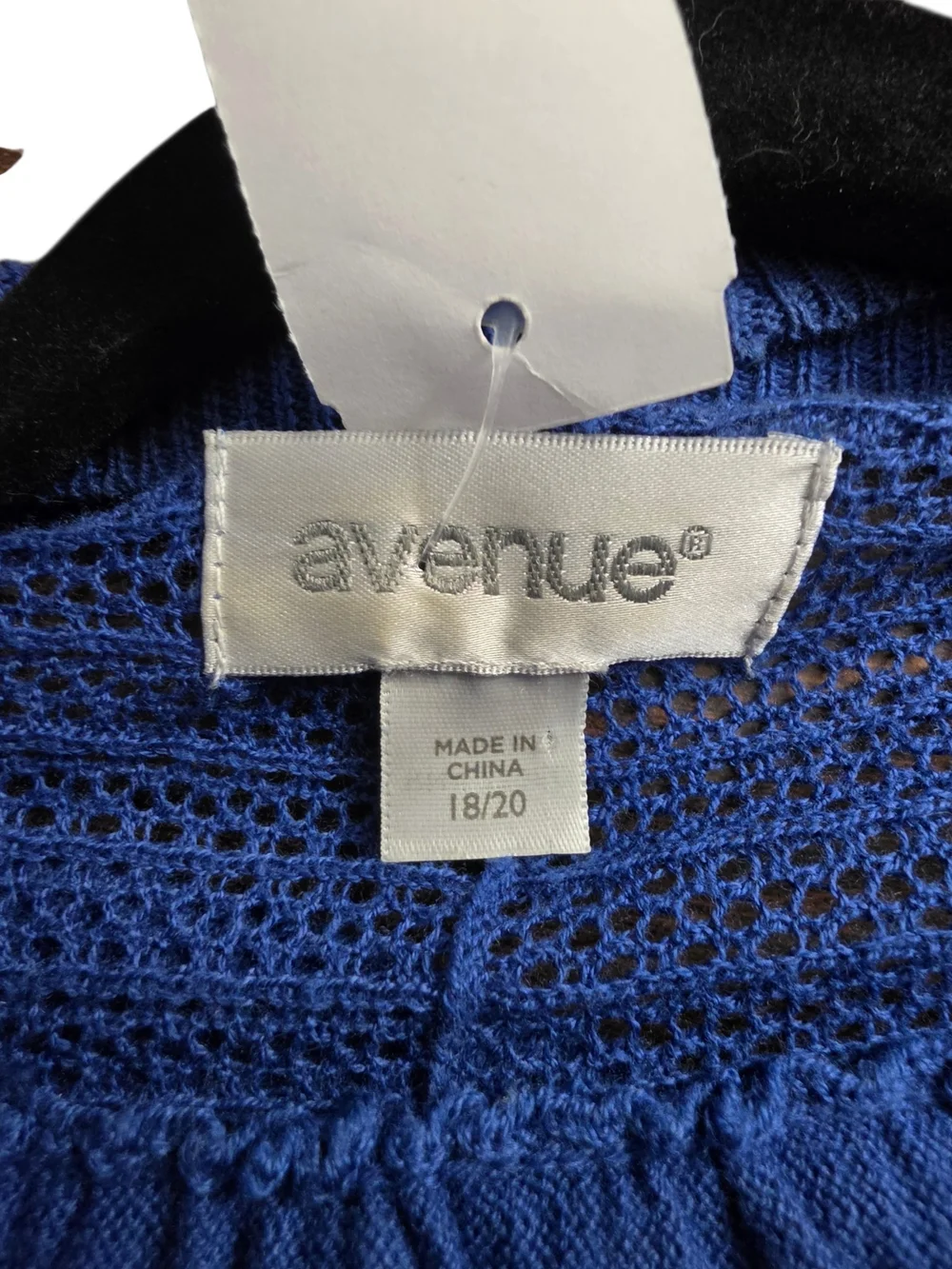 AVENUE Blue Open-Front Short Sleeve Cardigan Shrug